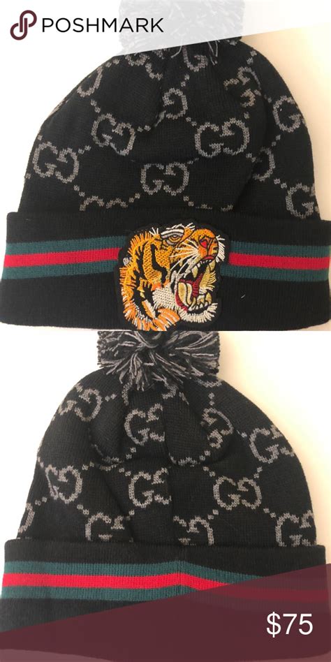 gucci tiger beanie 36|Gucci bucket hat.